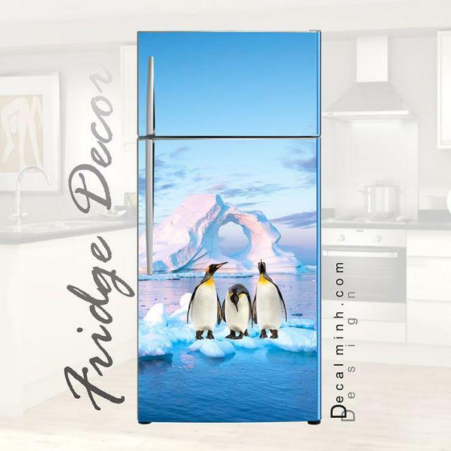 Decal 3D dán Cửa Tủ Lạnh chống thấm cao cấp mẫu sao biển