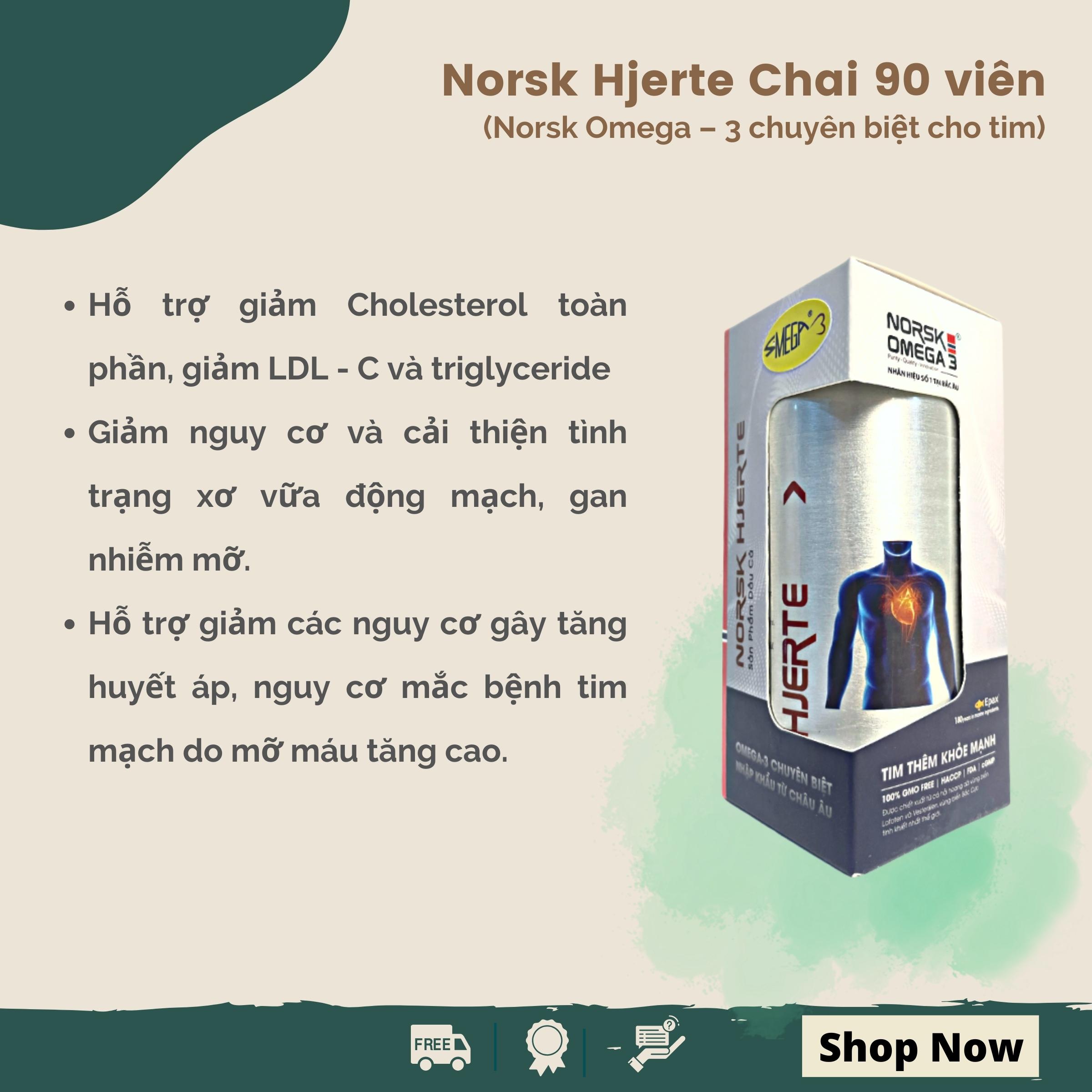Norsk - Omega 3 HJERTE - Cho tim thêm khỏe mạnh