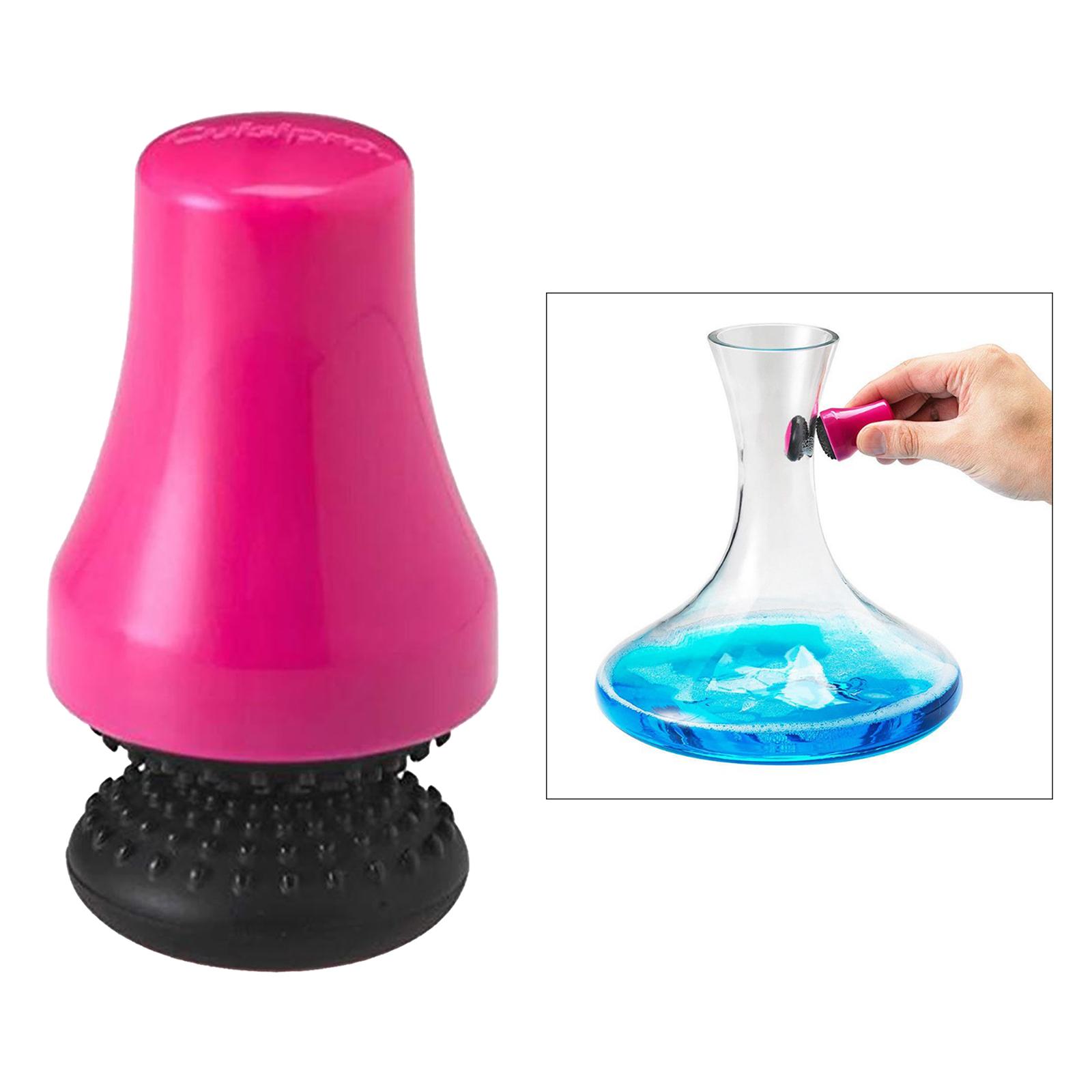 2x Silicone Brush Cleaner Magneitc Glass Spot Bottle Vase Scrubber