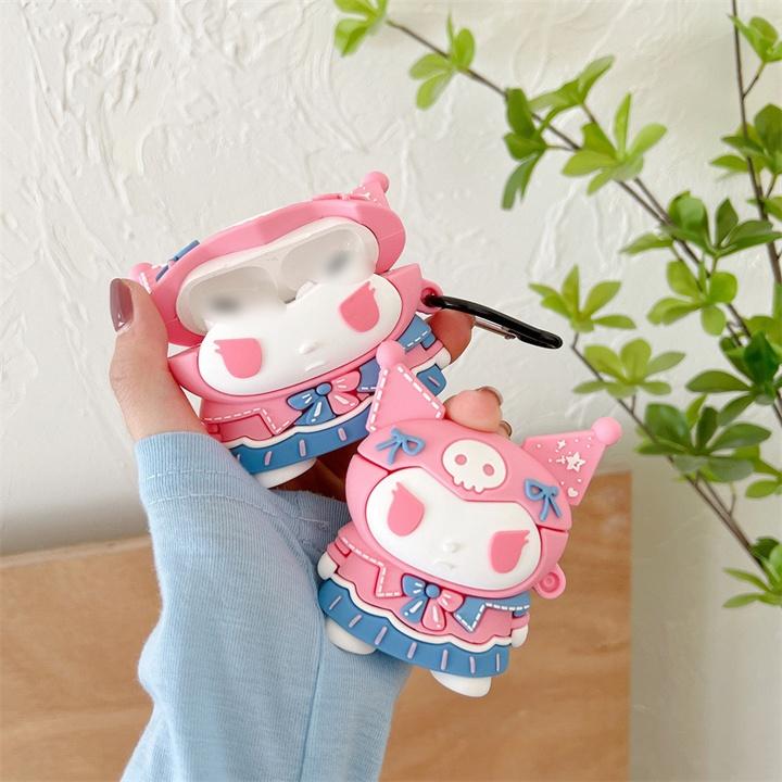 Bao Case cho Airpods 1/2/3/Pro KUROMI Cute Xỉu, Ốp Airpods 1/2/3/Pro Chất -  Mã TZAP314