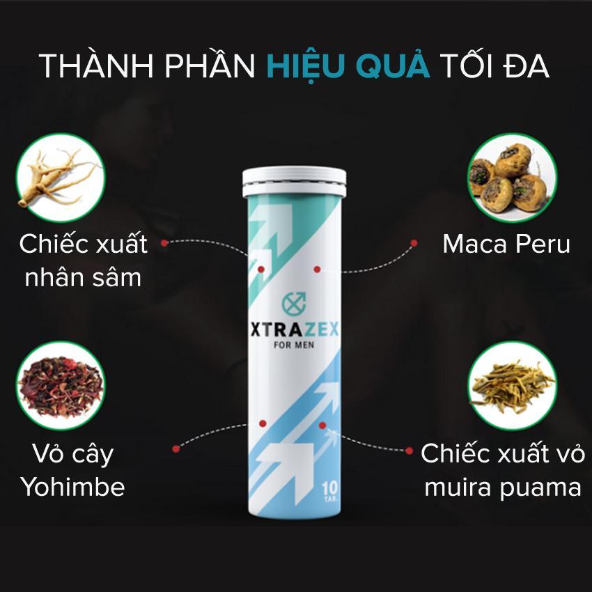 Viên Sủi Xtrazex For Man Tăng Cường Sinh Lực Hỗ Trợ Kéo Dài Nam Giới - Tom Store