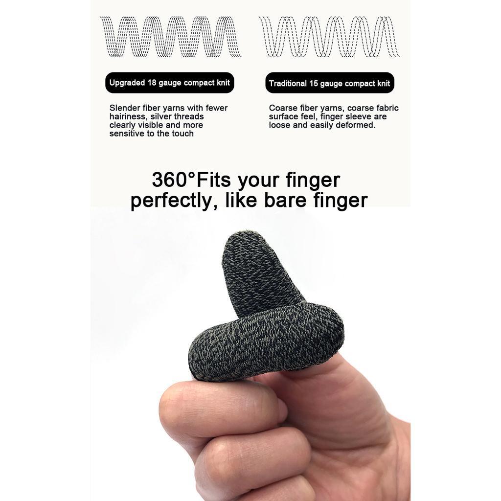 Portable Finger Sleeve Sweat Proof Gaming Finger Gloves White