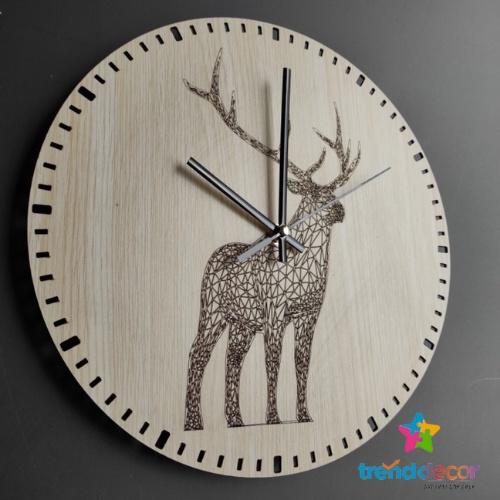 Đồng Hồ Trang Trí Đồng Hồ Treo Tường Gỗ Decor Hươu Sao Phong Cách Đơn Giản