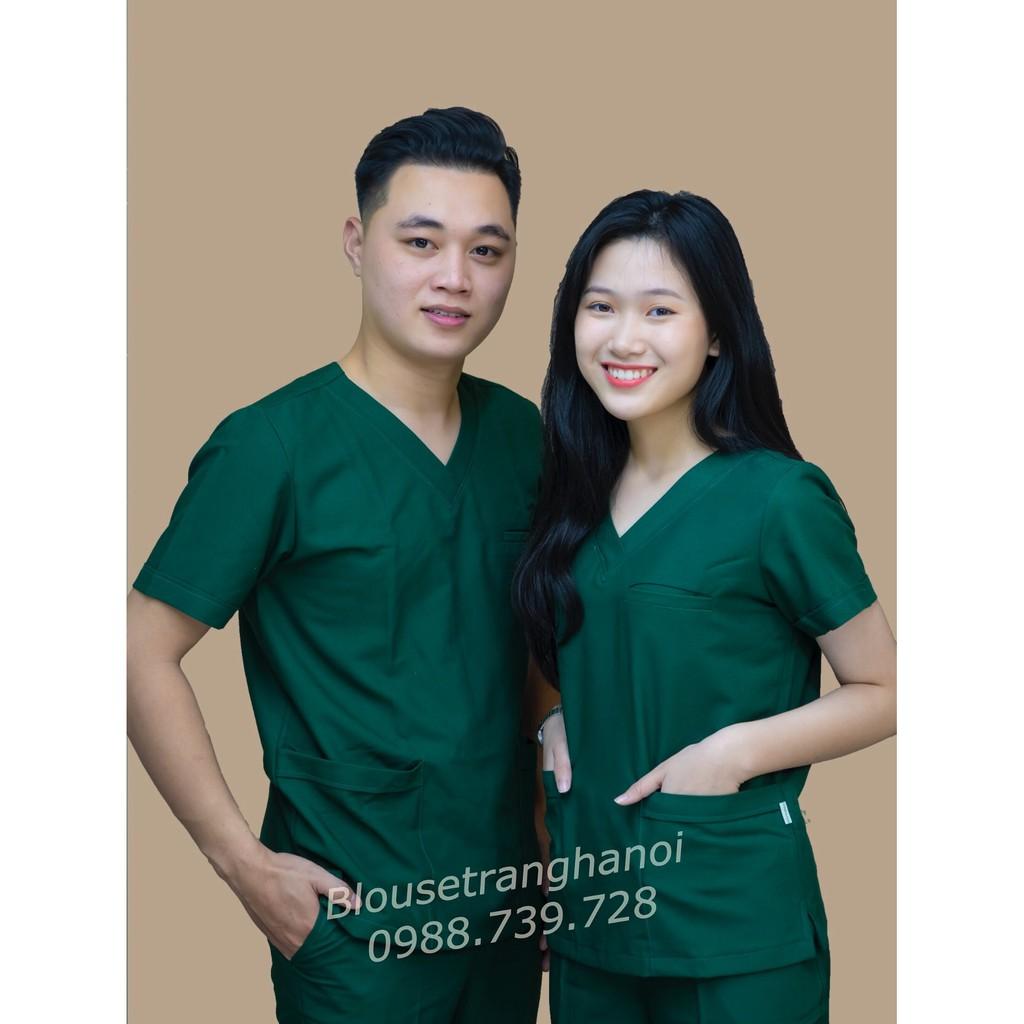 Bộ Scrubs, Quần áo Bác sĩ , quần áo phẫu thuật, quần áo phòng mổ - Blouse trắng Hà Nội