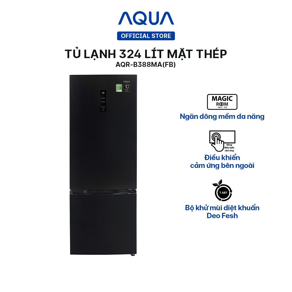 Tủ lạnh ngăn đông dưới Aqua 324 Lít AQR-B388MA(FB) - Hàng chính hãng - Chỉ giao HCM, Hà Nội, Đà Nẵng, Hải Phòng, Bình Dương, Đồng Nai, Cần Thơ