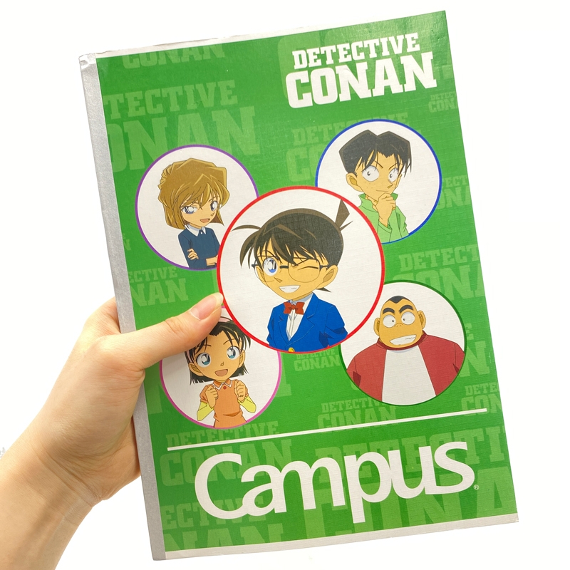 Vở B5 80 Trang Campus Conan Detective Kids - Kẻ Ngang Có Chấm - NB-BCDK80 - Mẫu 2 - Xanh Lá