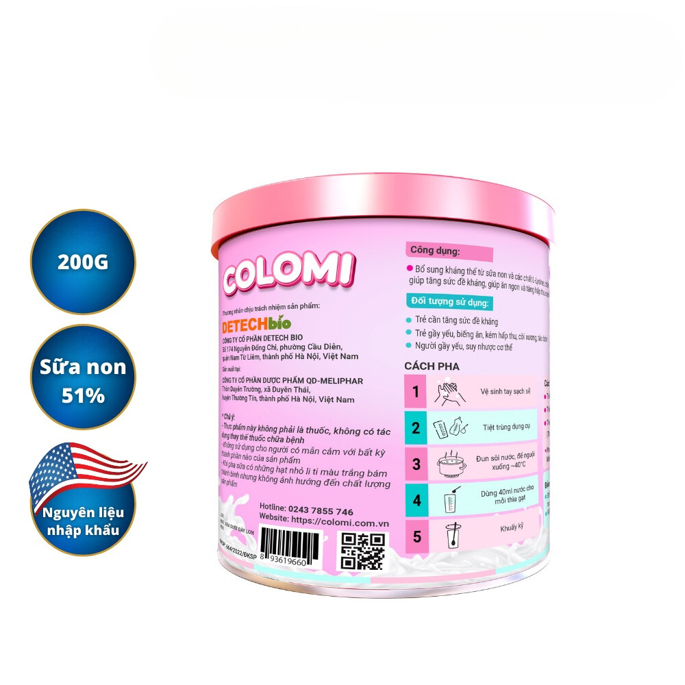 Sữa non COLOMI dành cho trẻ em mẫu mới màu hồng