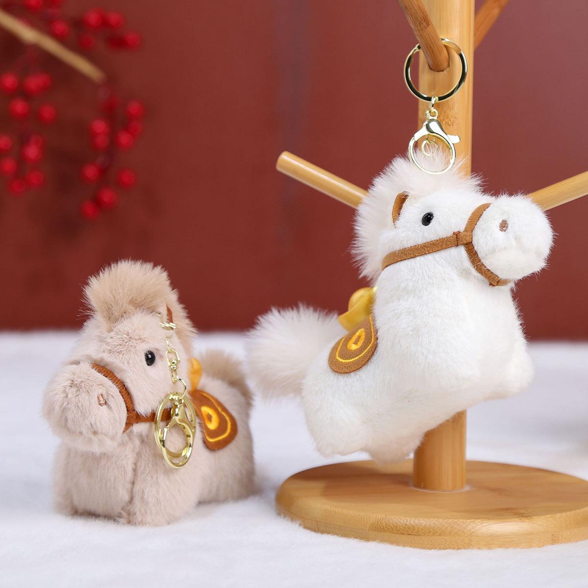 Móc Khóa Thú Bông Ngựa - Mã Đáo Thành Công - Tết Bính Ngọ 2026 - XM02 - Màu Nâu