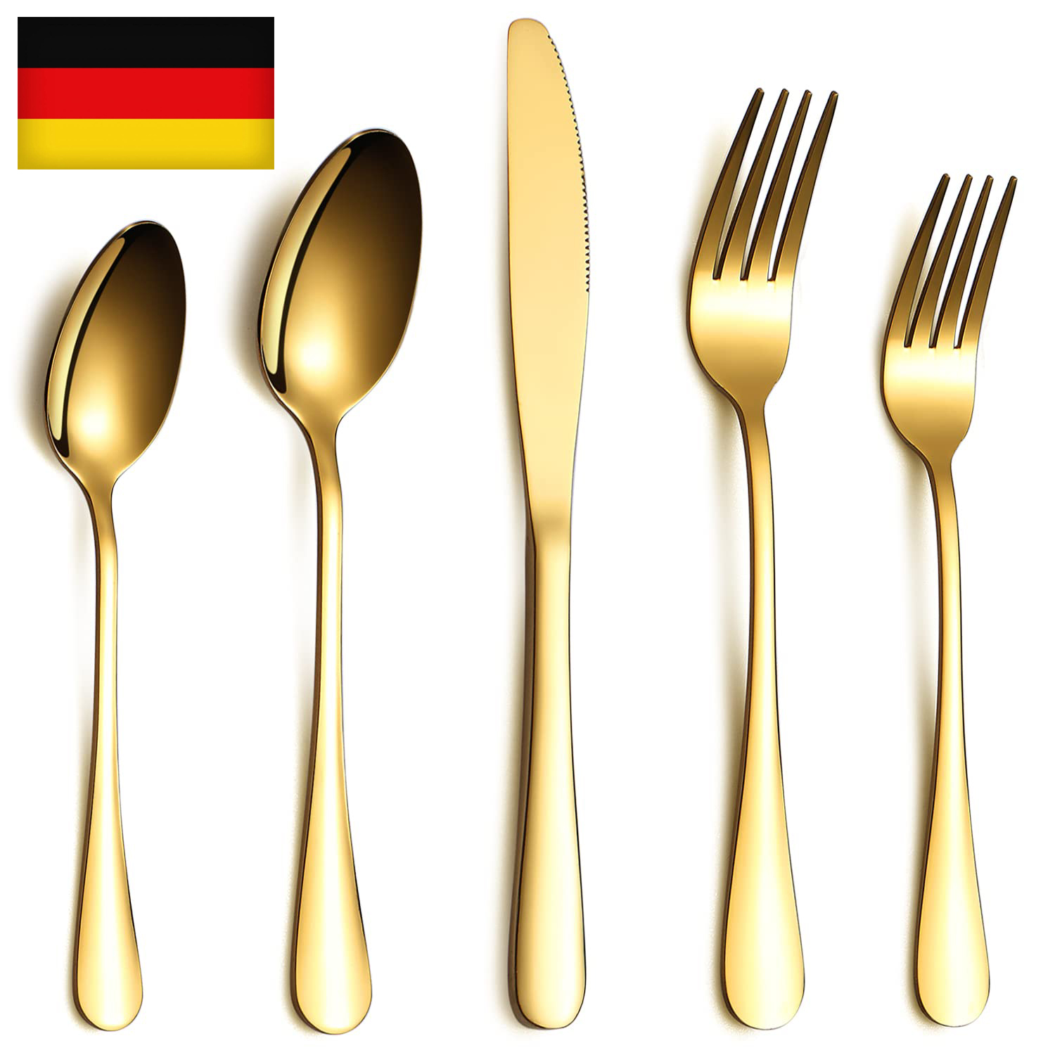 BỘ SET DAO MUỖNG NĨA CHO 4 NGƯỜI PHONG CÁCH CHÂU ÂU CAO CẤP FLATWARE LUXURY GOLDEN