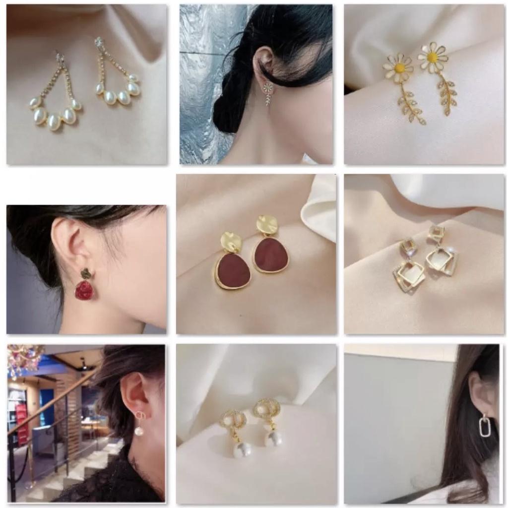Hoa tai Bông tai Hàn nhiều kiểu dáng