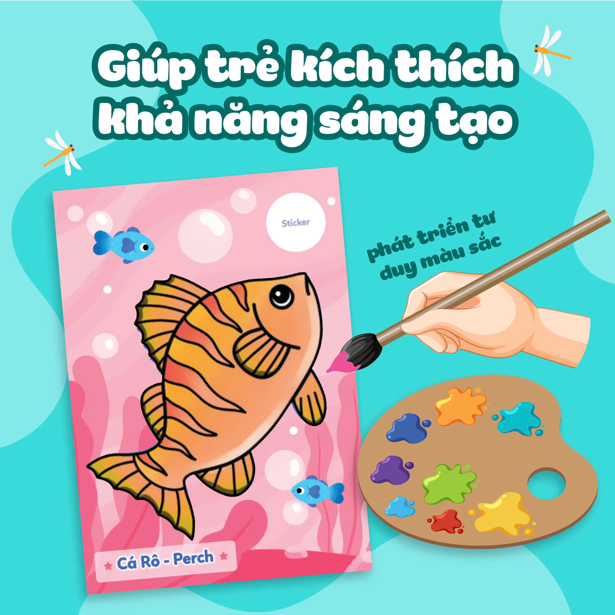 Sách Tô màu khám phá - Hồ nước trong xanh