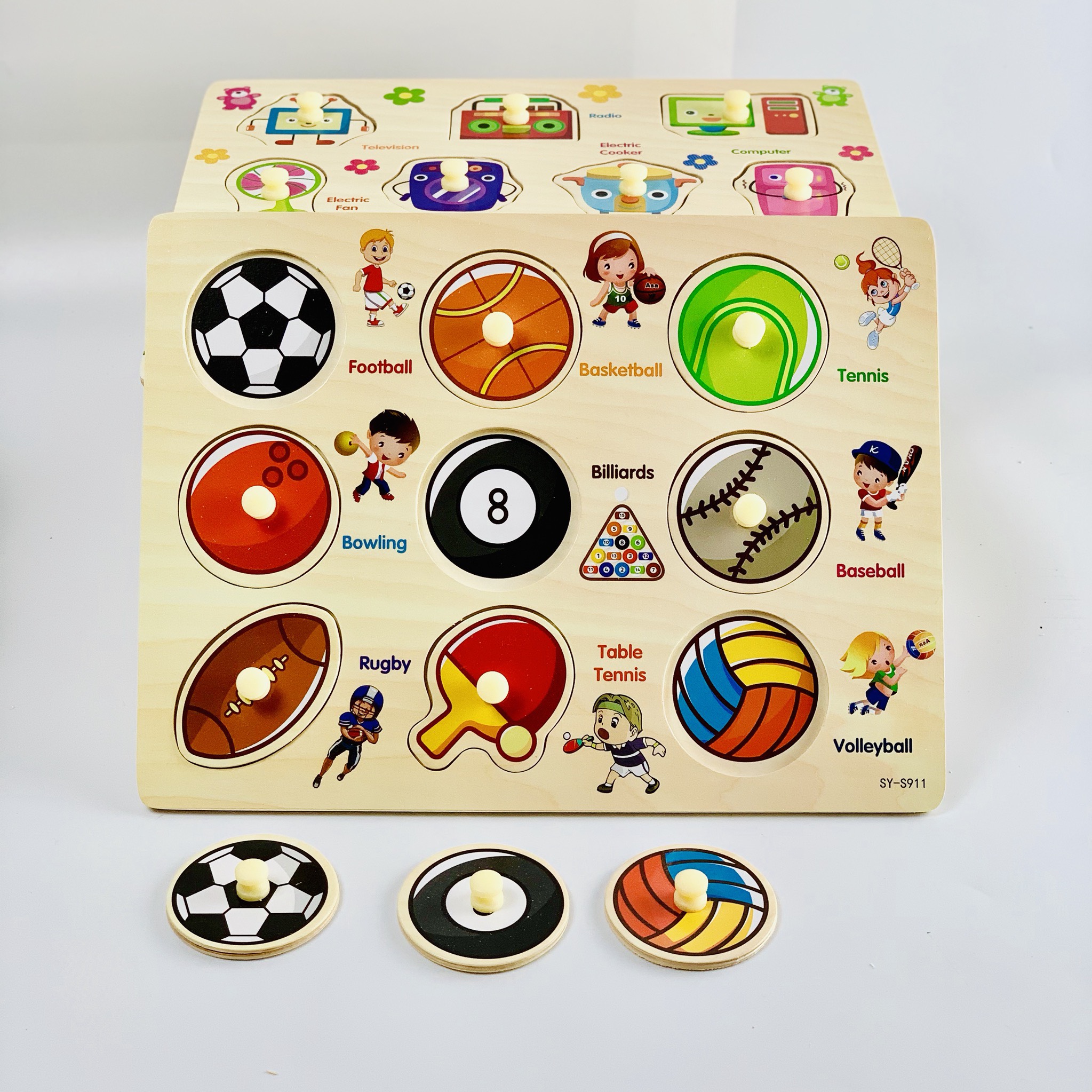 Set 5 bảng ghép hình có núm _ đồ chơi giáo dục MK02