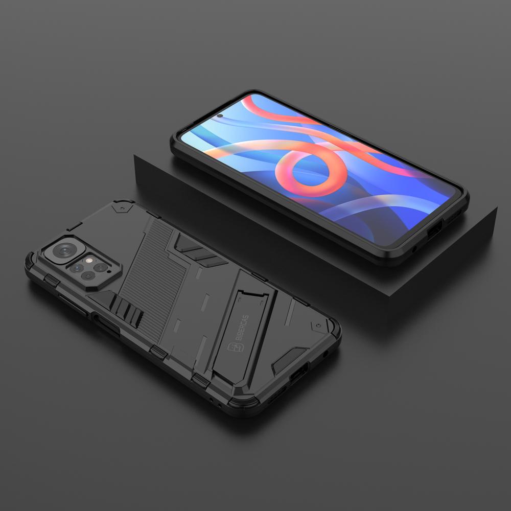 Ốp lưng cho Xiaomi Redmi Note 11 11S, Ốp chống sốc Iron Man PUNK cao cấp kèm giá đỡ cho Redmi Note 11 11S 4G