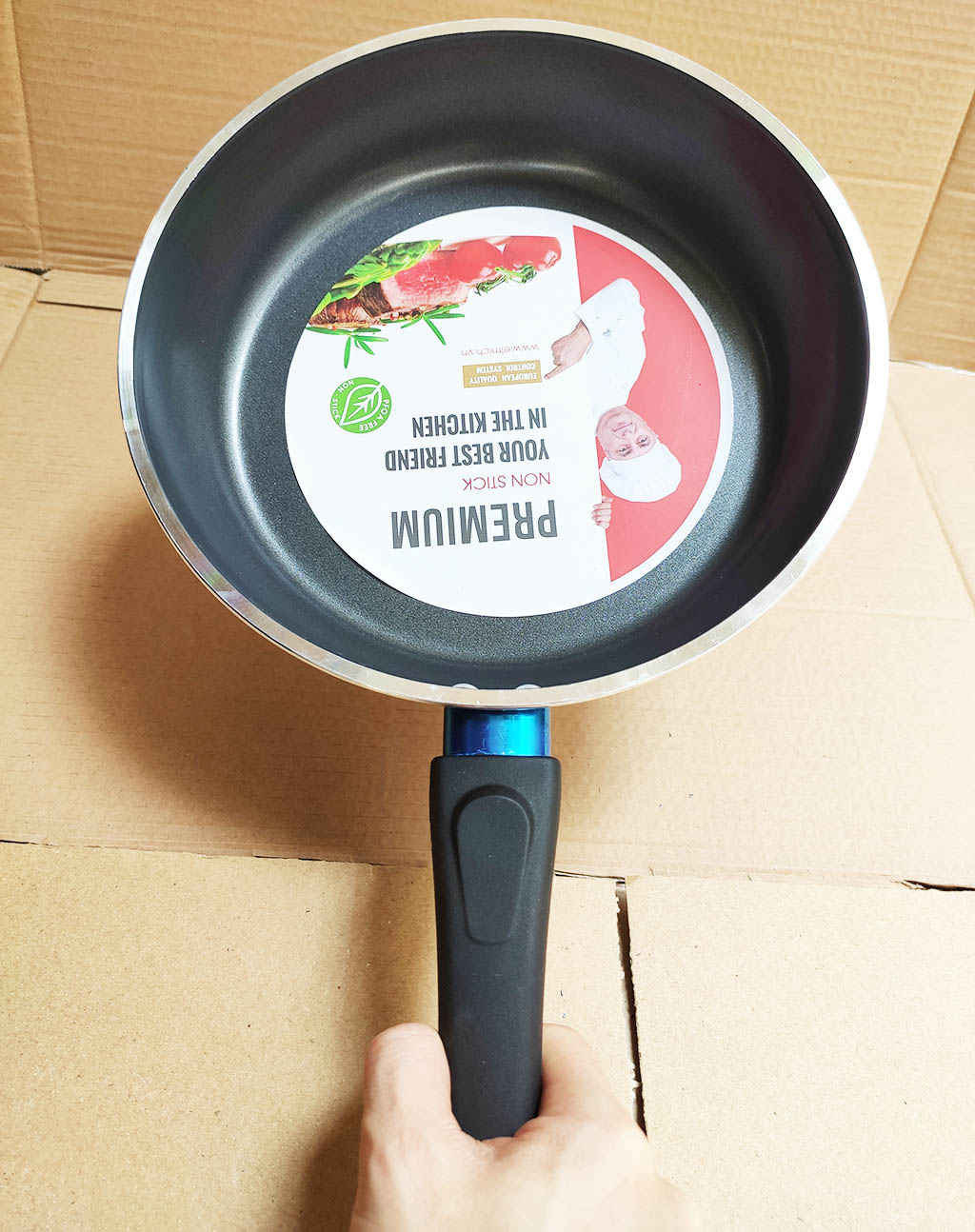 Chảo nhôm chống dính cao cấp đáy từ Full Induction Elmich Nero Premium 24cm