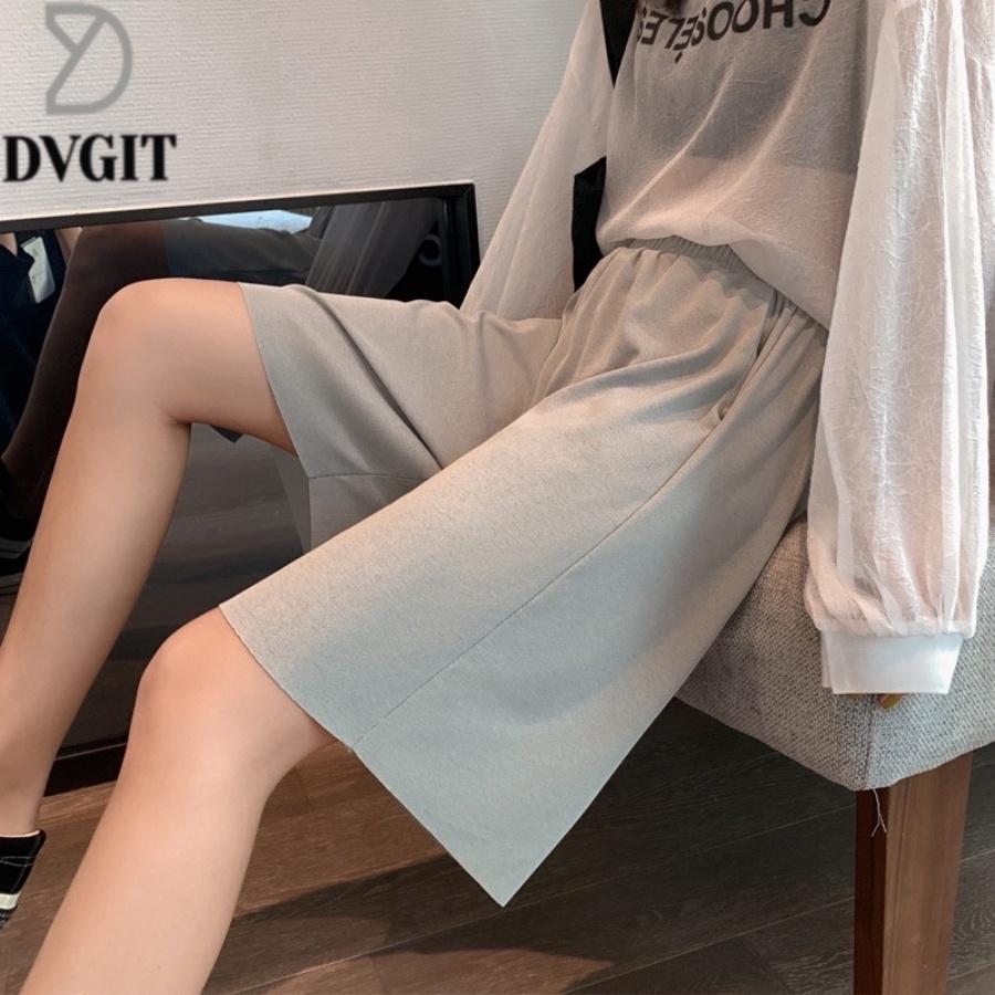 Quần Đùi Nữ Short Tăm Trơn DVGIT Chất Liệu Tăm Lạnh Cao Cấp Kiểu Dáng Hàn Quốc Mát Mẻ Mềm Mại Đi Chơi, Dạo Phố