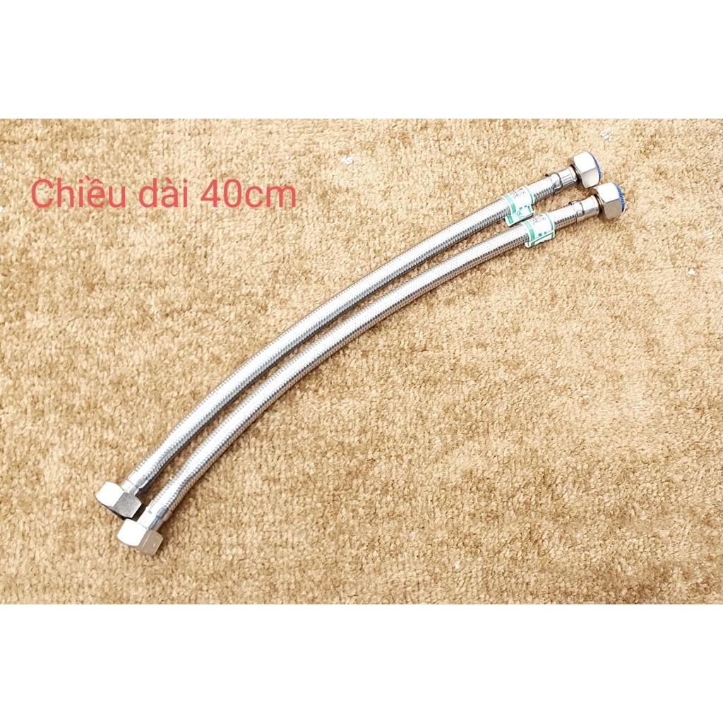 Dây cấp nước nóng lạnh inox 304 chính hãng Brasler lắp đặt cho bình nóng lạnh, bồn cầu, chậu rửa mặt