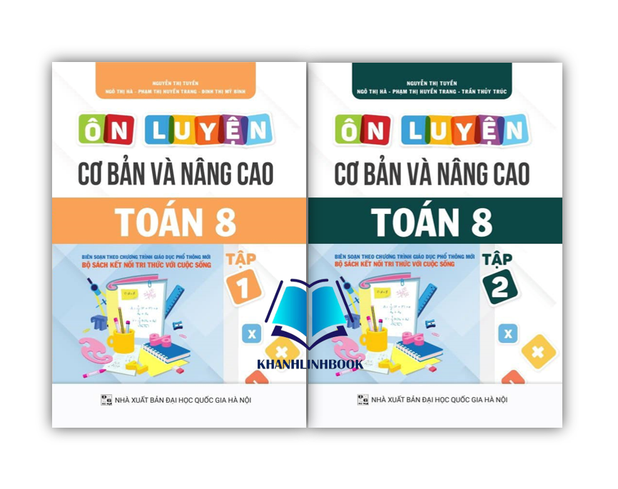 Sách - Combo Ôn luyện cơ bản và nâng cao Toán 8 Tập 1 + 2