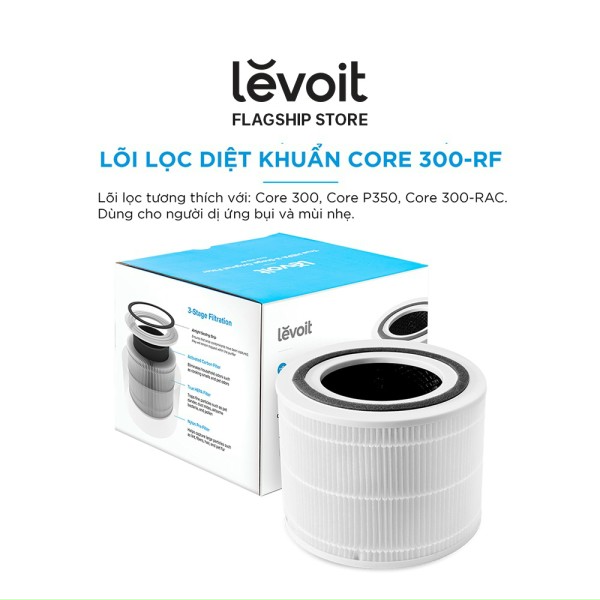 Lõi Lọc Diệt Khuẩn Tiêu Chuẩn Cho Máy Lọc Không Khí Levoit Core 300/300S RF | Bộ Lọc HEPA 3 Lớp | Hàng Chính Hãng