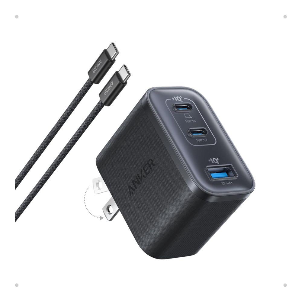 Củ sạc Anker Zolo 3C1A 70W Đen (Black) A121C - Hàng Chính Hãng