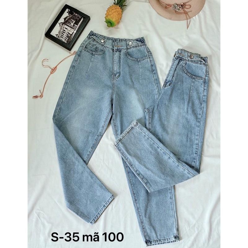 Quần jean baggy nữ MS100 ️️ Quần jean baggy nữ lưng cao size đại kiểu hàng VNXK bigsize 80kg thời trang 2KJean
