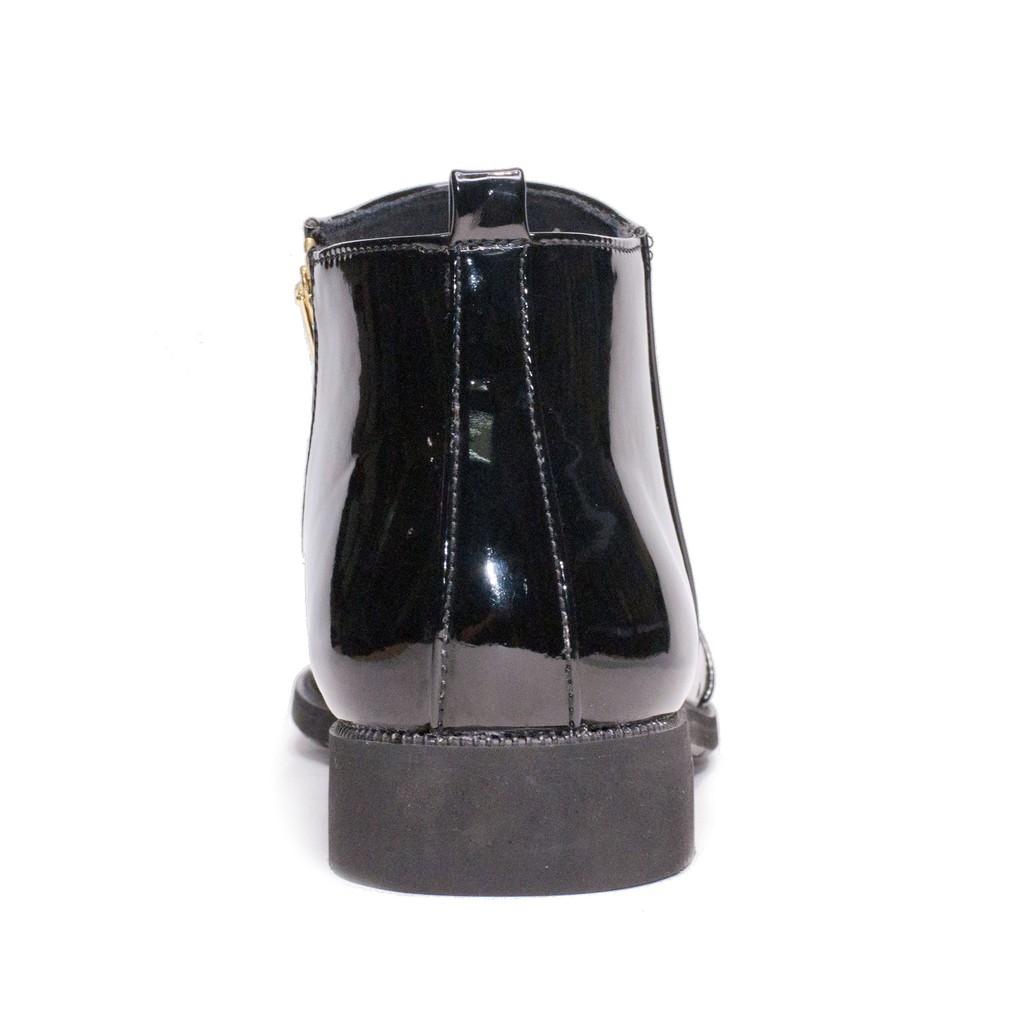 Giày Chelsea Boot Nam Cổ Khóa Da Bóng Màu Đen Đế Có Khâu Chắc Chắn - CB521-bongkhoa- Kèm Đón Gót Sừng