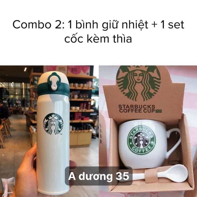 Sét 3 món cốc và bình giữ nhiệt StarBuck