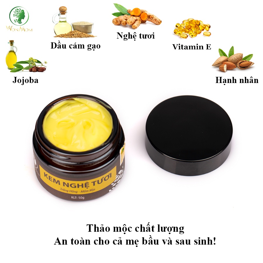 Bộ trắng da, sạch mụn và nám cơ bản Wonmom ( 1 Kem nghệ tươi + 1 Serum mụn )