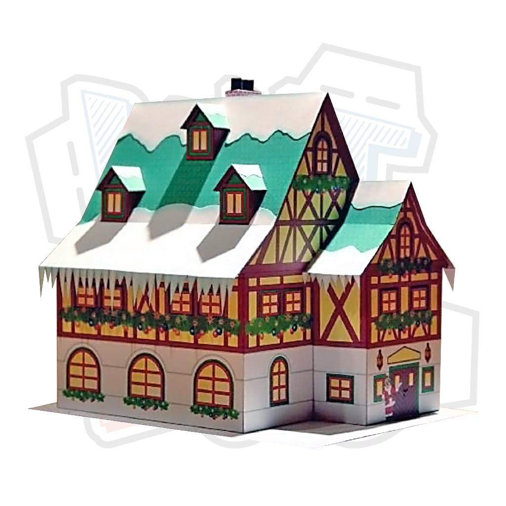 Mô hình giấy Giáng Sinh Noel nhà Christmas Time - Winter Style House