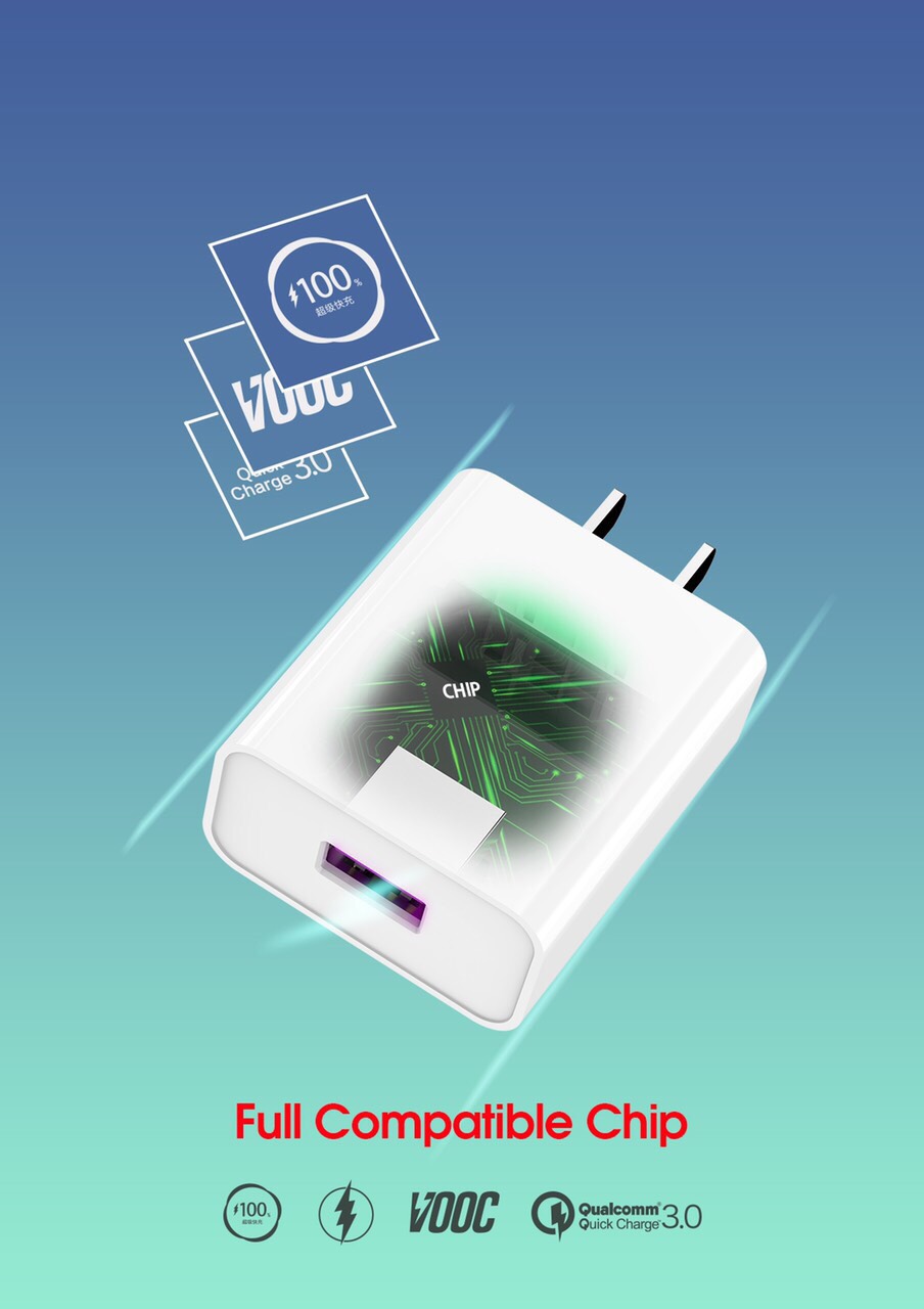 Hàng chính hãng -  Sạc nhanh AKUS 22.5W VOOC M5A chuyên OPPO/ SAMSUNG