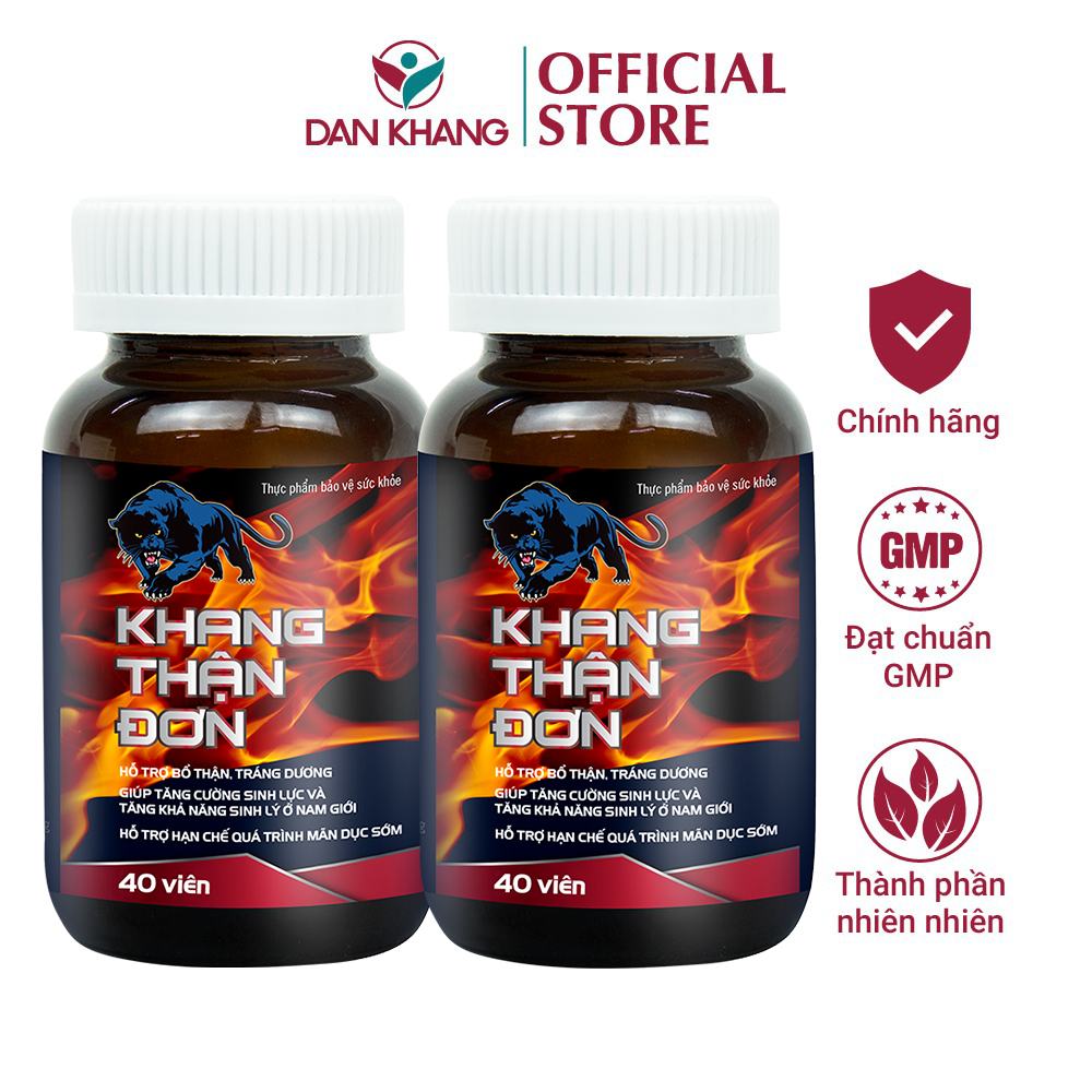 Combo 2 Hộp Khang Thận Đơn Hỗ Trợ Tăng Cường Chức Năng Sinh Lý Nam, Bổ Thận Tráng Dương - 2 Hộp x 40 Viên