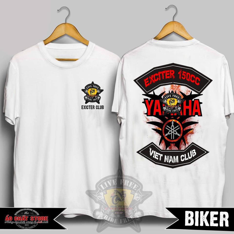  Áo Thun Biker Exciter Yamaha Club | Áo Biker Đi Phượt | Racing Tshirt