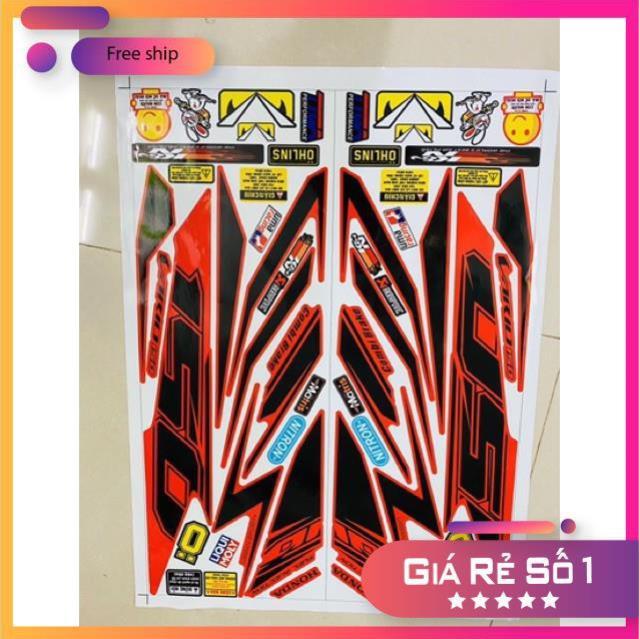 Tem rời Vario 150 dán xe đỏ Bóng hoặc Nhám bảo hành màu sắc vĩnh viễn