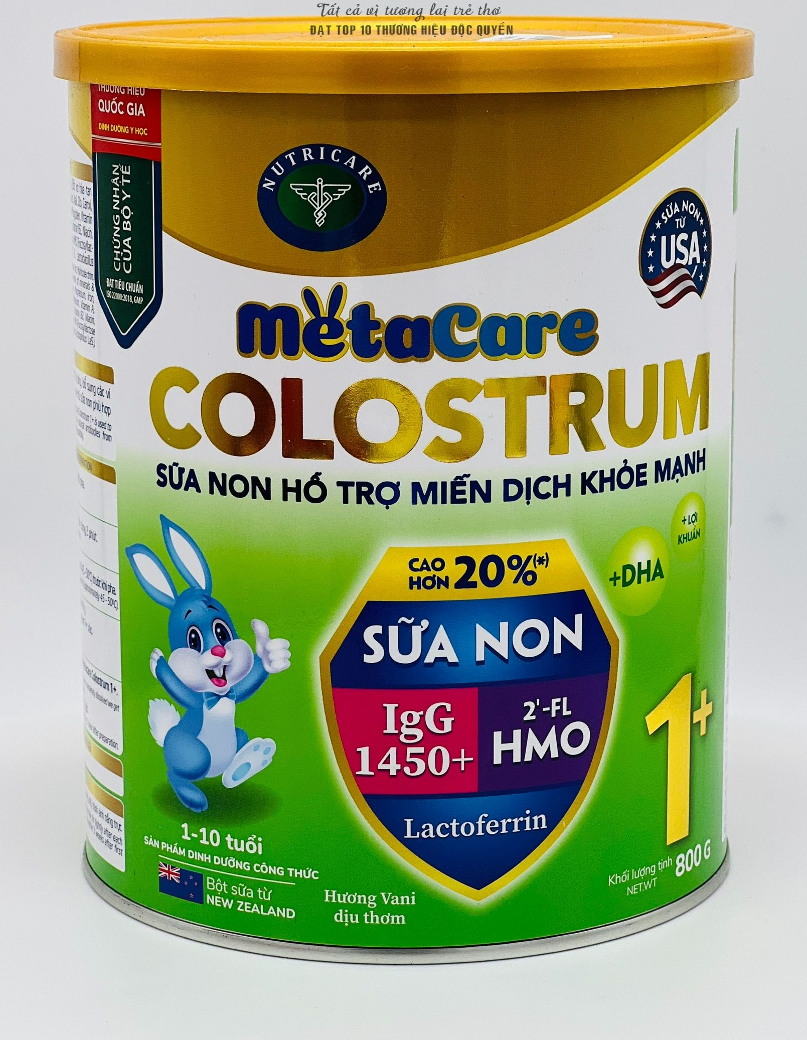 Sữa non Colostrum 1+ lon 800g - sữa non hỗ trợ miễn dịch khoẻ mạnh