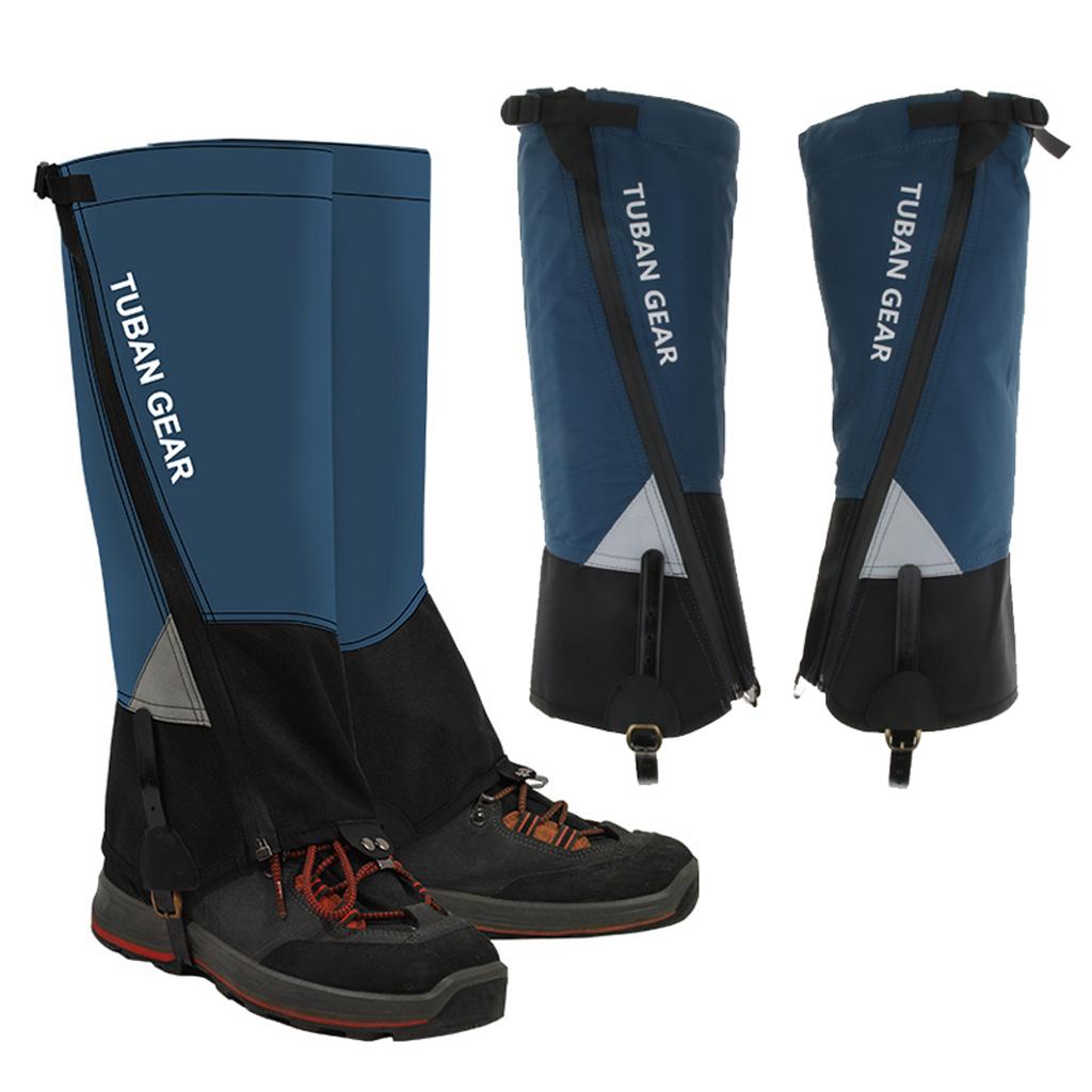 Outdoor Reflective Walking Gaiters Leggings Boots Snow Leg Guard Blue M