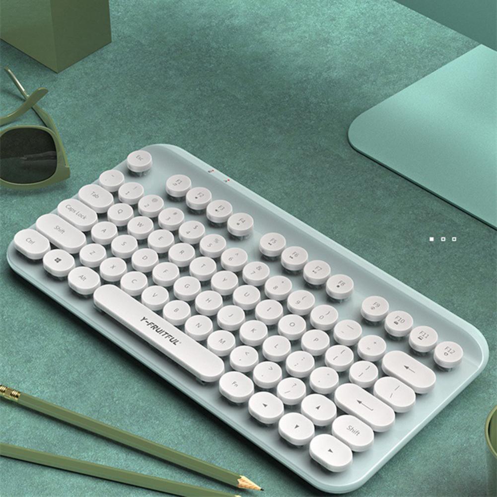 Bàn Phím Không Dây Truyền Tải Ổn Định Sạc Ergonomic 2.4GHz 75 Phím Bàn Phím Bluetooth Tương Thích Dành Cho Windows XP/7/8/10