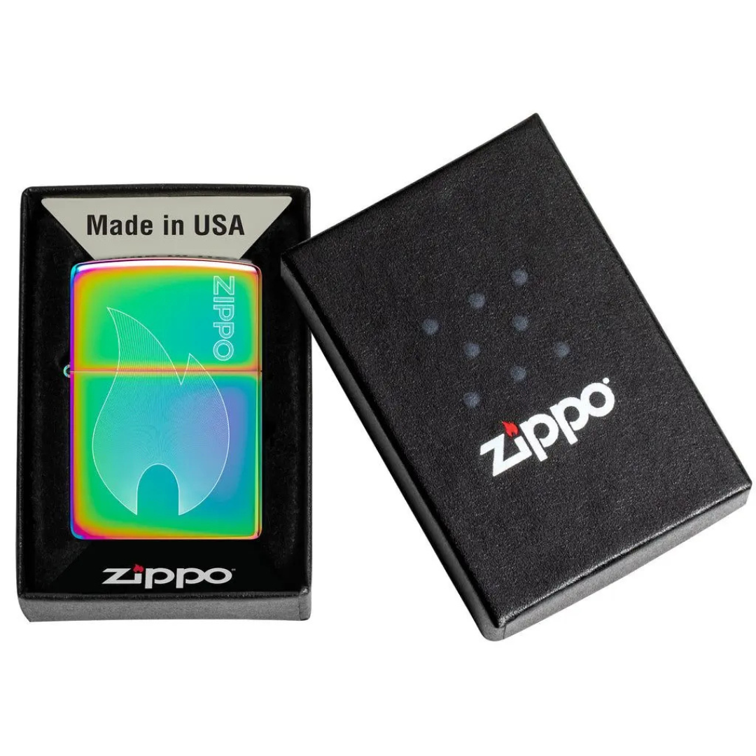 Bật lửa Zippo Flame - Dòng Đa Sắc Cầu Vồng Khắc Laser Fancy Fill Chính Hãng Mỹ, Chống Gió Cao Cấp