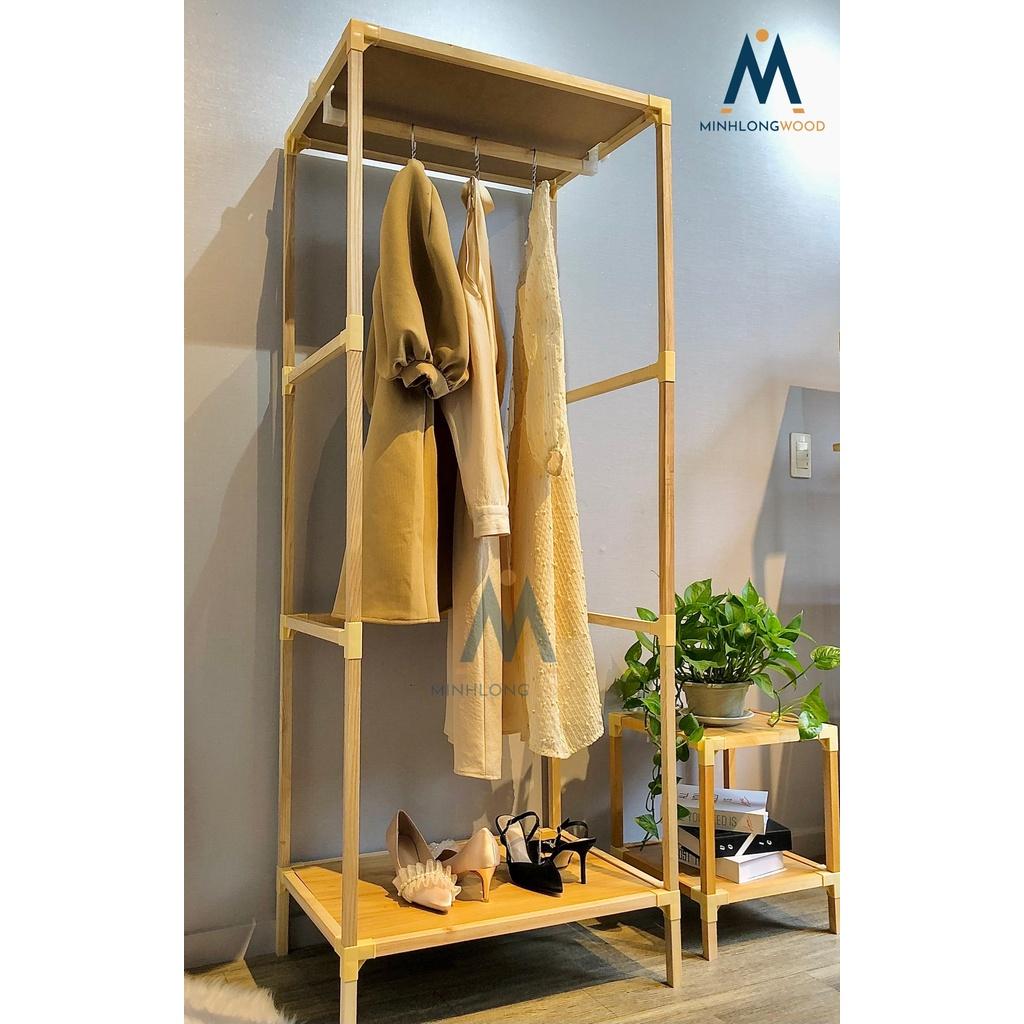 Kệ tủ quần áo nhièu mẫu- màu gỗ tự nhiên