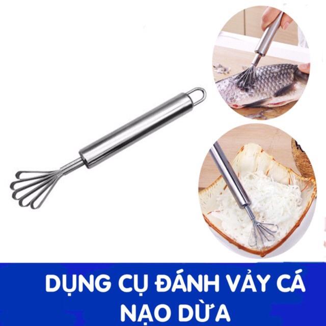 DỤNG CỤ ĐÁNH VẢY CÁ, NẠO DỪA INOX CỰC HỮU ÍCH Hàng Việt nam