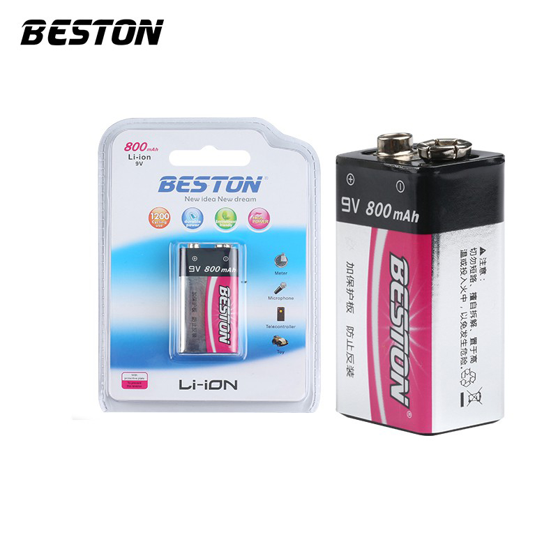 Pin sạc 9V Lithium 800mAh chuyên dùng cho micro thiết bị điển tử cao cấp.