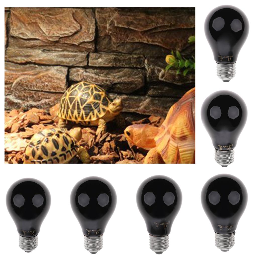 Glass Pet Heating Lamp Winter Heat Emitter Lamp Bulb E27 Black