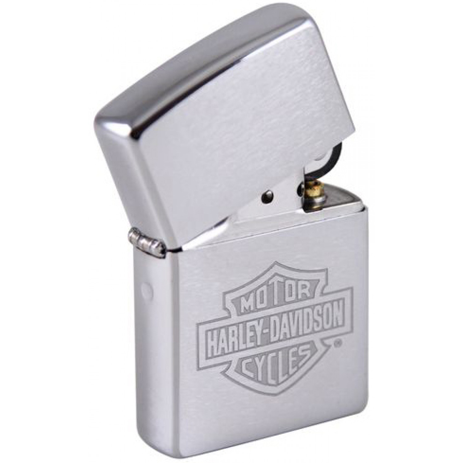 Bật Lửa Zippo Harley Davidson Logo Brushed Chrome 200HD.H199