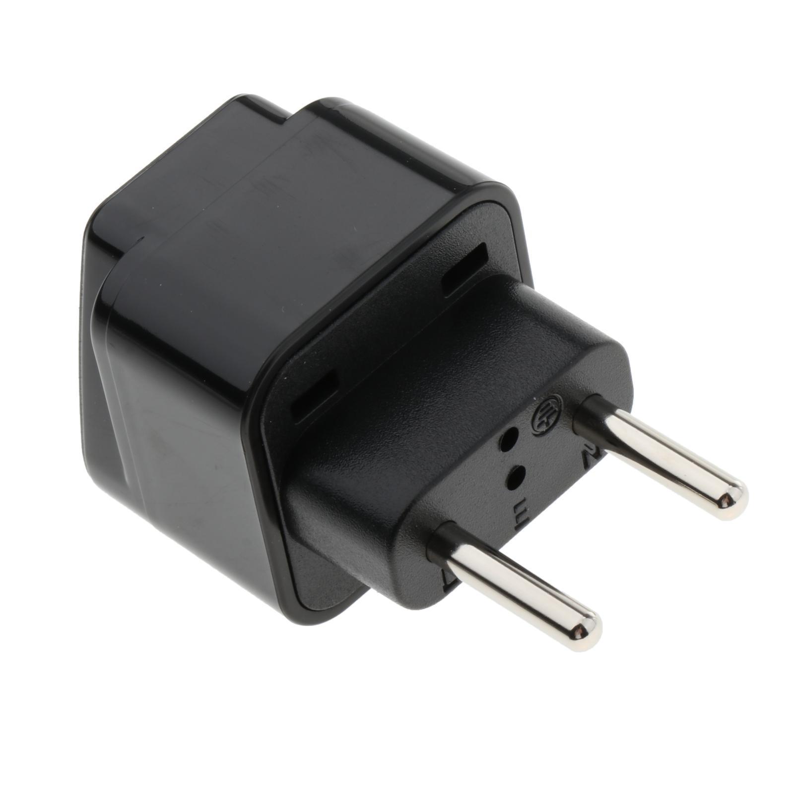 Universal Travel Adapter EU Plug Converter 2 Round Pin 250V