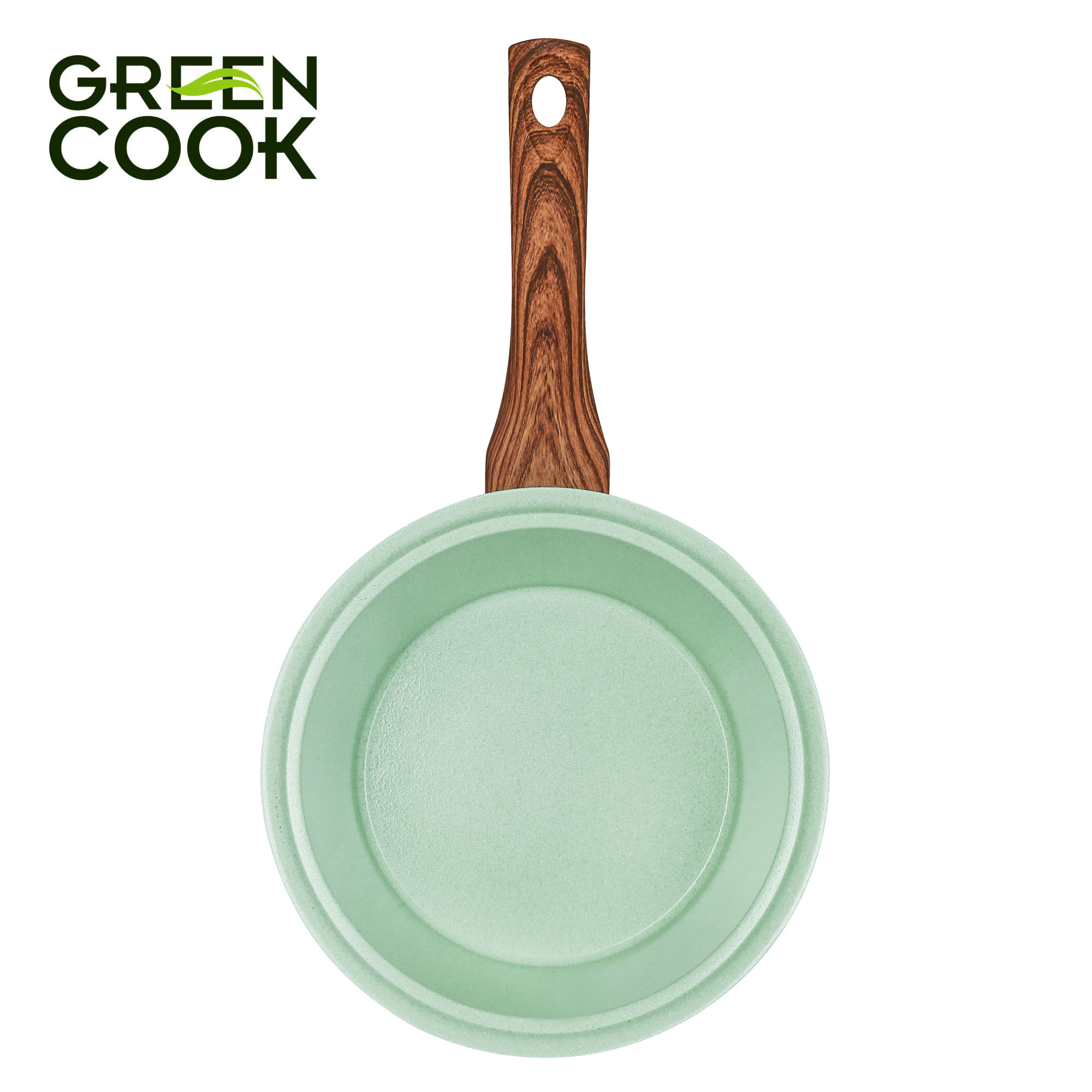 Nồi đúc men đá xanh ngọc 18 cm Green Cook GCS05-18IH công nghệ Hàn Quốc - Hàng chính hãng