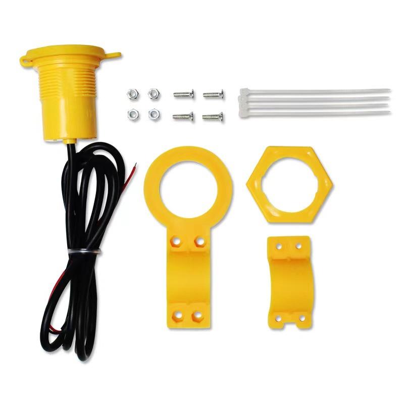 Bộ Sạc Điện Thoại USB DC 12V Kèm Công Tắc Bật Lửa Chống Thấm Nước Cho Xe Máy/Xe Hơi
