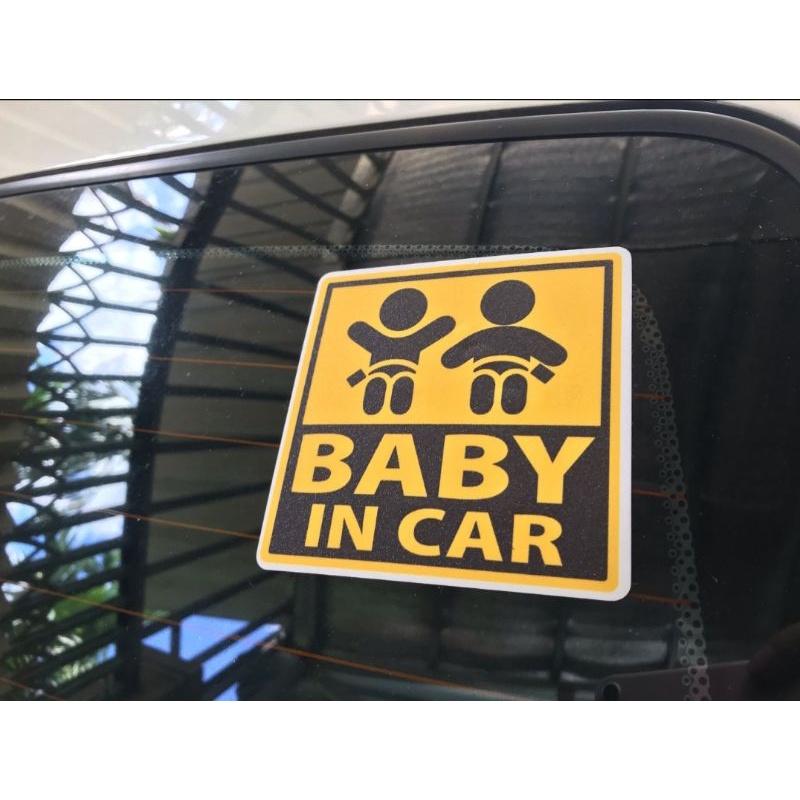 Tem Sticker Baby in car decal phản quang và decal phát sáng