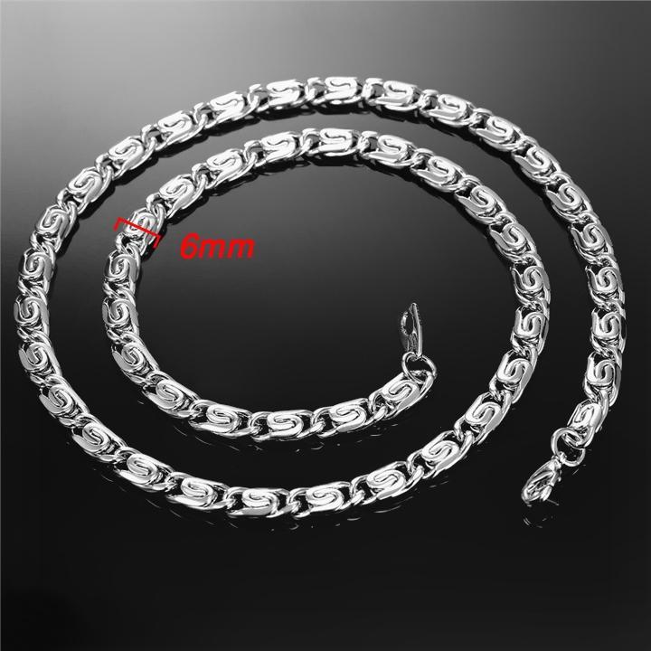 Dây chuyền nam titan cao cấp thời trang thép không gỉ xoắn ốc cỡ inox wakaha,vn cỡ 6mm PTDCNA156