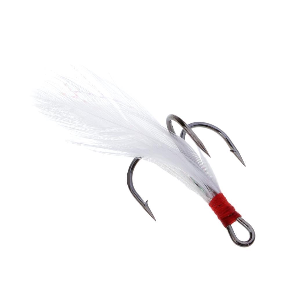 Saltwater Fishing Lure Bait Fishing Sequins Lures Rig Hook Tackle w/Feathers