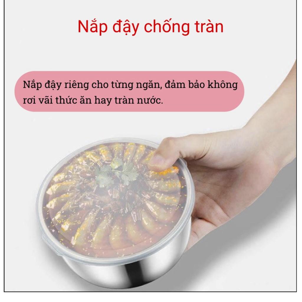 HỘP CƠM ĐIỆN VĂN PHÒNG LÀM NÓNG NHANH TẶNG ĐŨA MUỖNG INOX