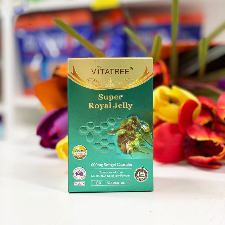 Thực phẩm bảo vệ sức khỏe Úc - Viên uống sữa ong chúa VITATREE Super Royal Jelly 1600mg 365 viên - Hàng Chính Hãng