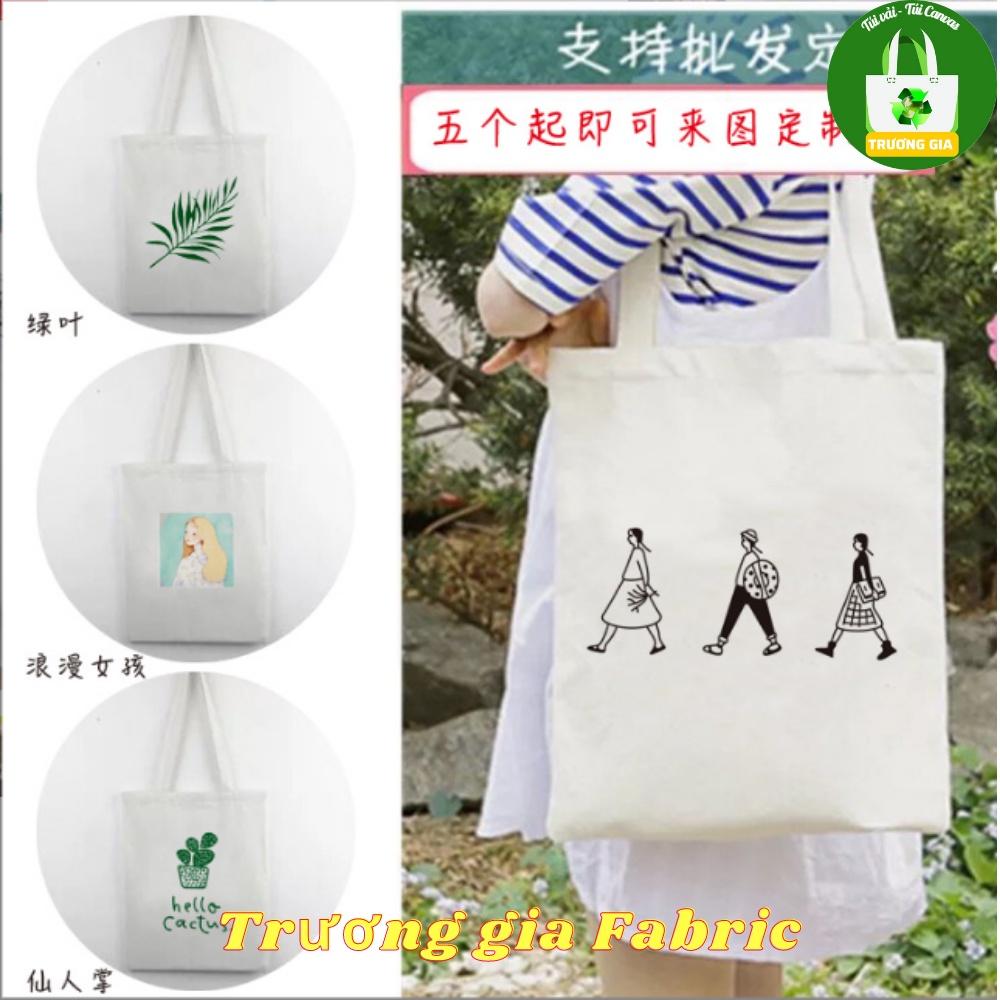 Túi Vải Canvas Trơn Túi vải bố Tùy chỉnh kích thước in logo Quảng cáo thương hiệu doanh nghiệp